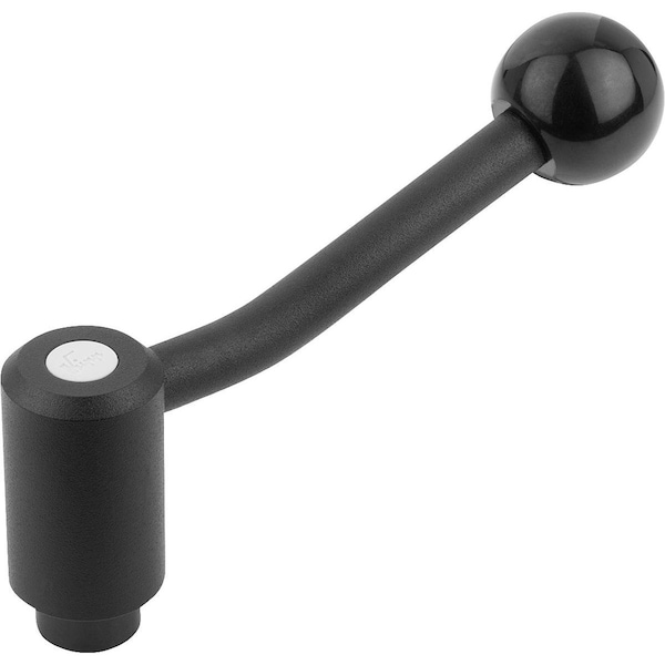 Tension Lever W.Safety Function Size-2 M10, A-106, Form-20Deg Steel, Comp-Plastic